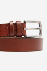 Cortefiel Leather sport belt Brown