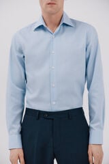Cortefiel Easy iron houndstooth dress shirt Blue