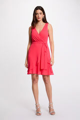 Morgan Vestido curto cruzado Vermelho