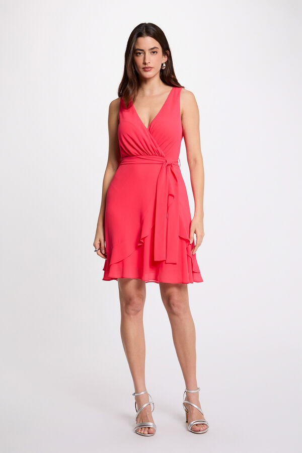 Morgan Vestido curto cruzado Vermelho