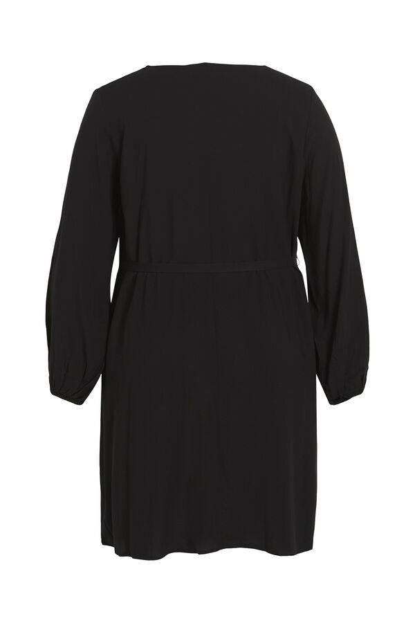Cortefiel Long-sleeved dress Black