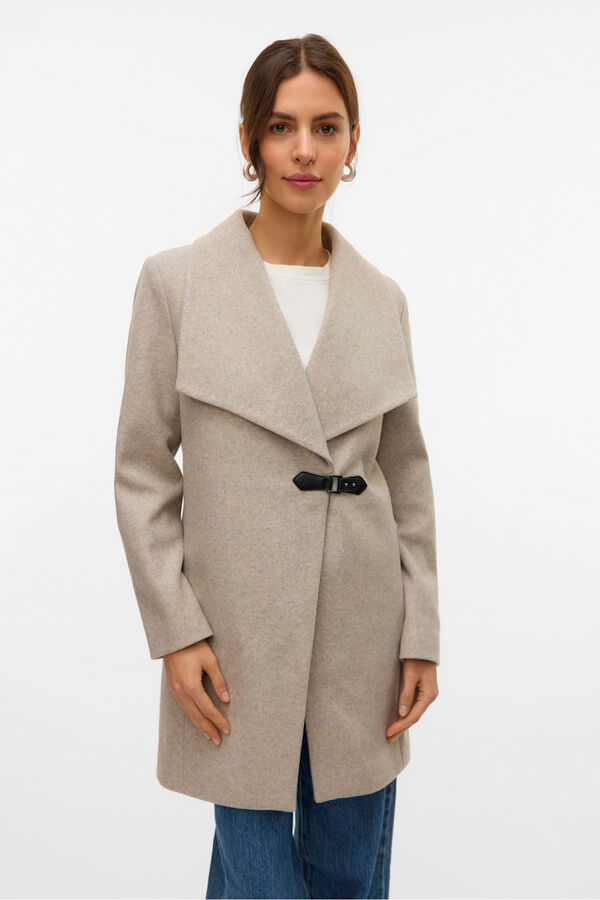 Vero Moda sobretudo de tecido midi Castanho