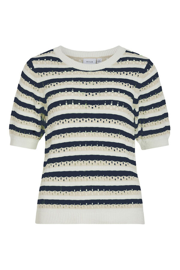 Vila Organic cotton knit top Multicolour