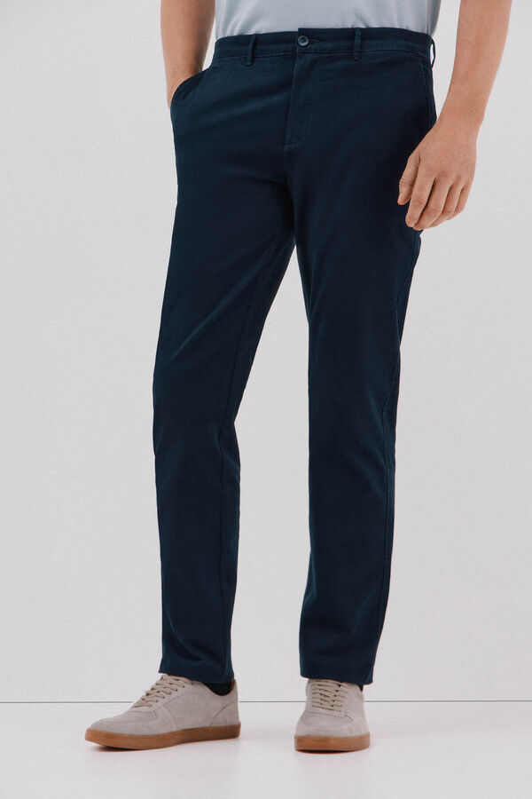 Cortefiel Regular fit chinos Navy