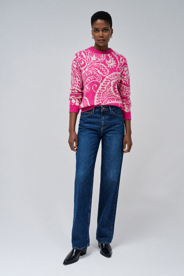Salsa Jeans Suéter de lã e mohair com estampado intársia Subiu