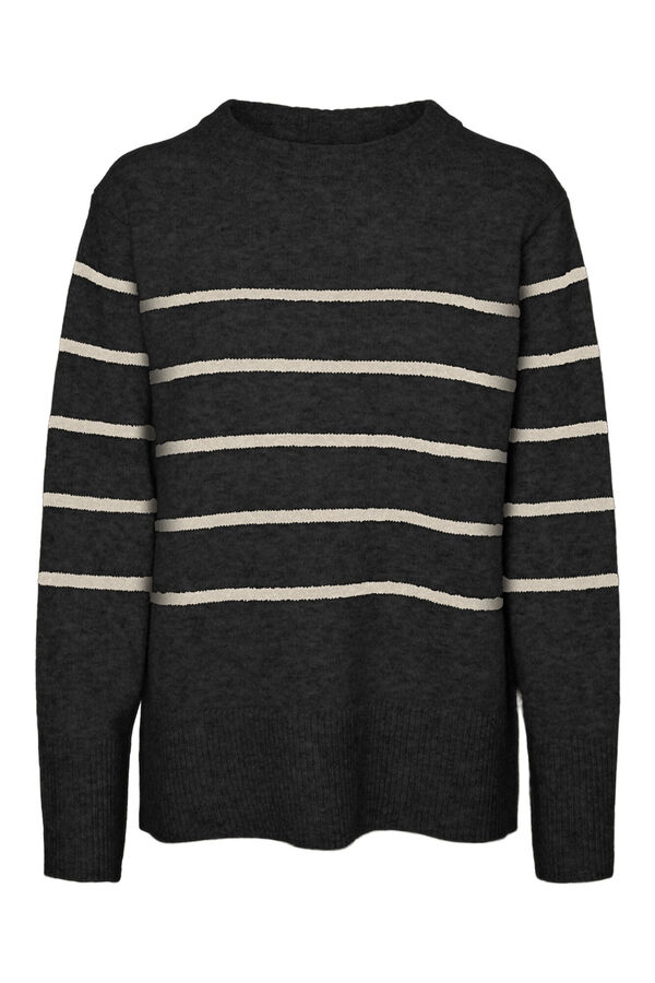 Cortefiel Striped jumper Black