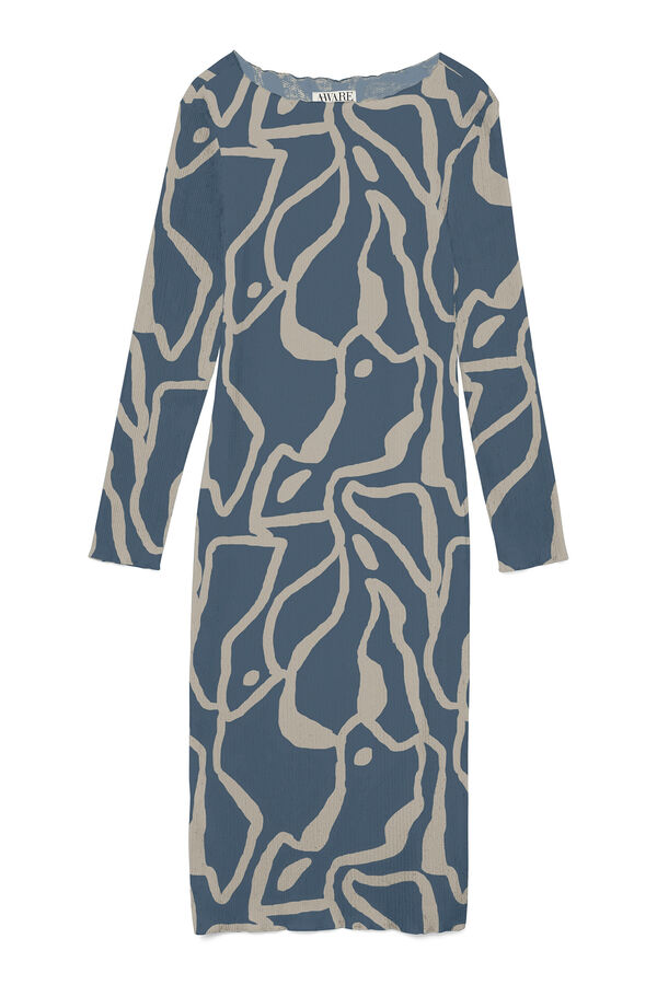 Vero Moda Vestido longo estampado bodycon  Azul