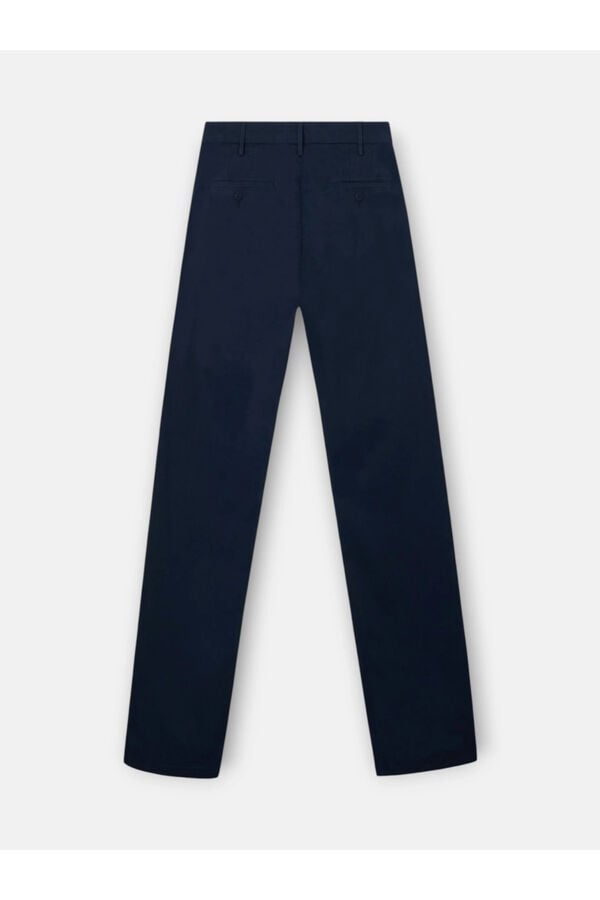 Silbon Cal&ccedil;a chino desportiva com pregas Azul