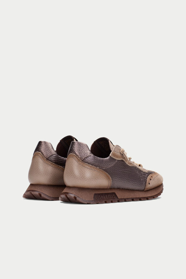 Hispanitas Nylon Oregon lace-up trainers Nude