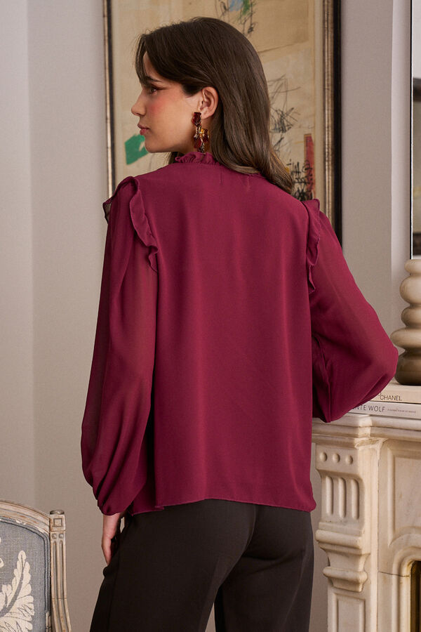 Polín Et Moi Blusa gasa volantes Angle Granate