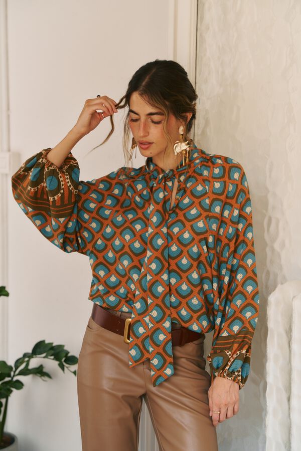 Jaase Blusa fluida Bianca Multicolorido
