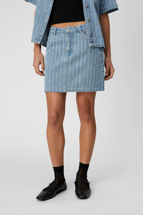 Cortefiel Denim mini skirt Blue