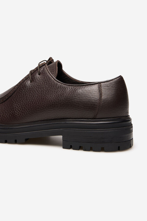 Cortefiel Lace-up trainers Dark brown