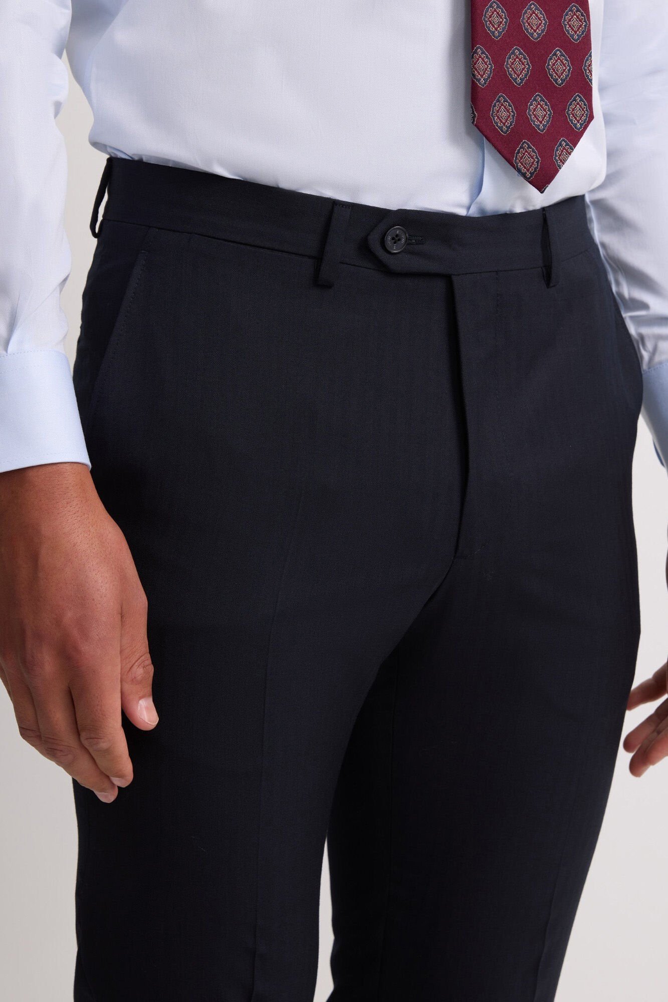 Silbon Cal&ccedil;a cl&aacute;ssicas de terno em espinha de espiga