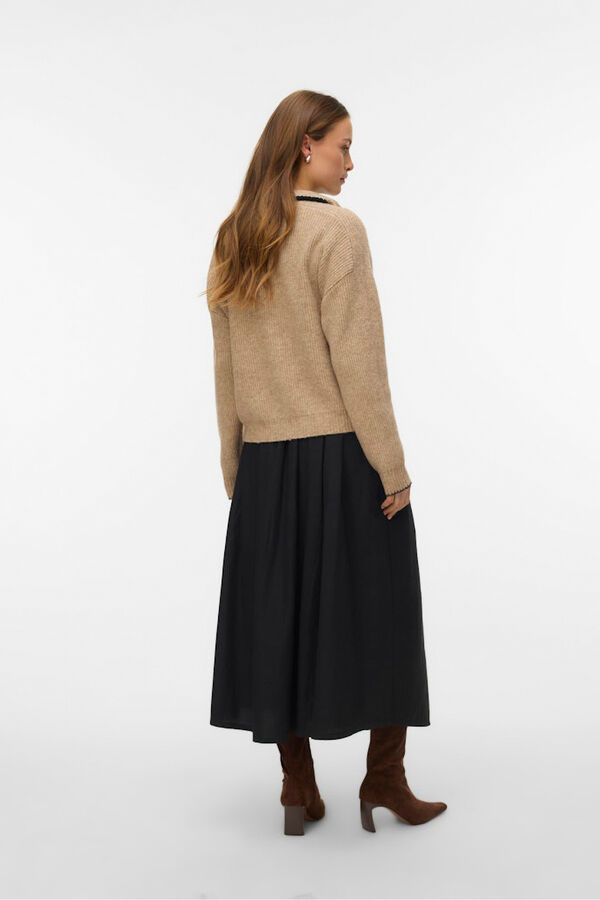 Vero Moda Jersey de punto lazada Marr&oacute;n