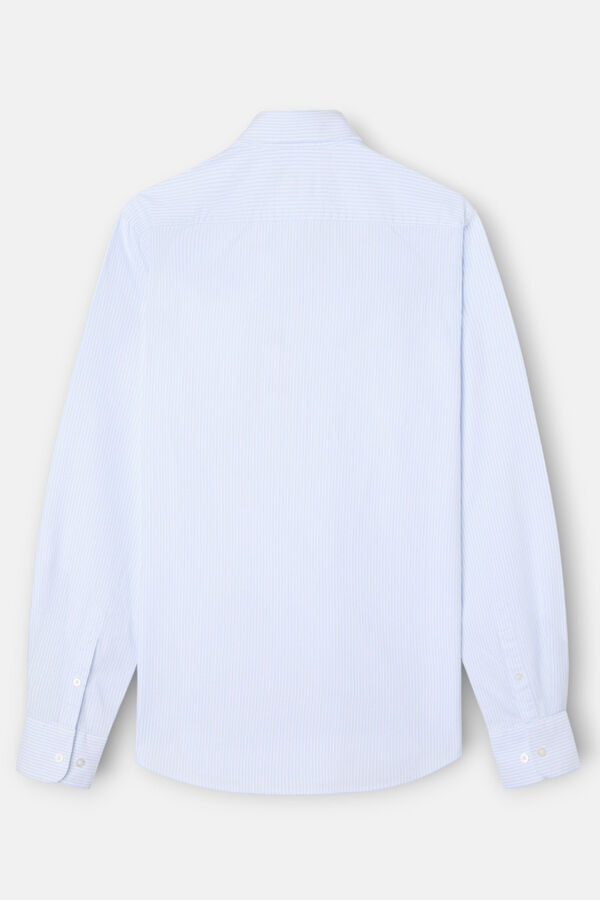 Silbon Camisa Oxford casual com riscas Azul