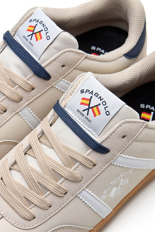Spagnolo Sapatilhas casuais de lazer Ecru