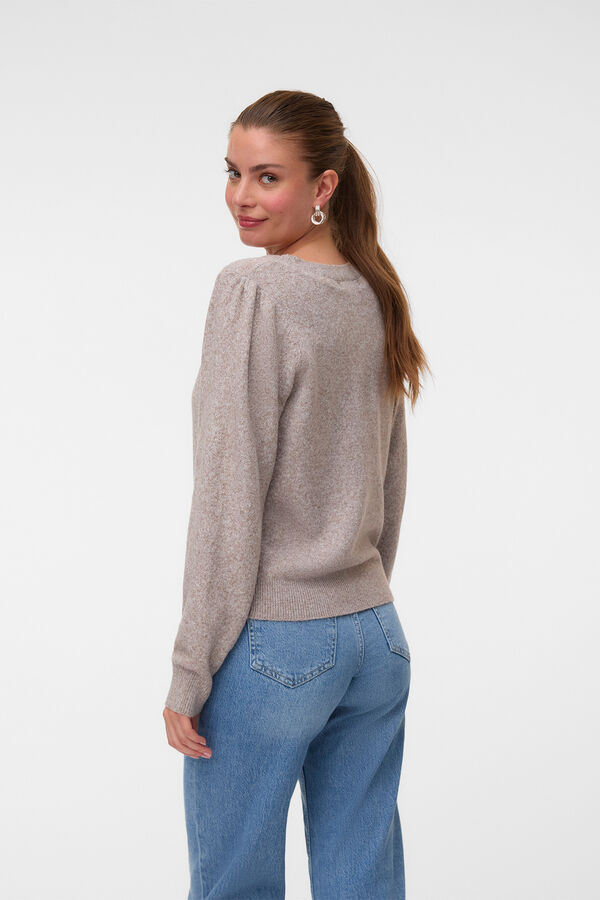 Vero Moda V-neck knit jacket Beige