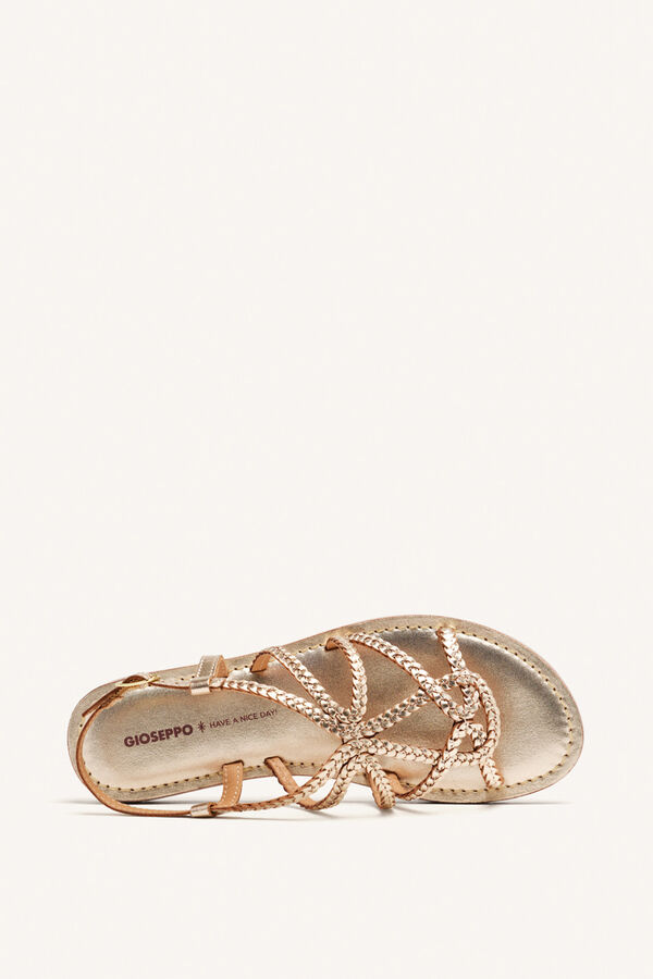 Gioseppo Sand&aacute;lias entran&ccedil;adas de pele orland Dourado