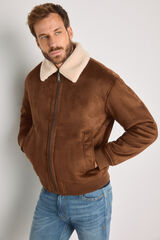 Jack & Jones Blus&atilde;o bomber 100% poli&eacute;ster Castanho
