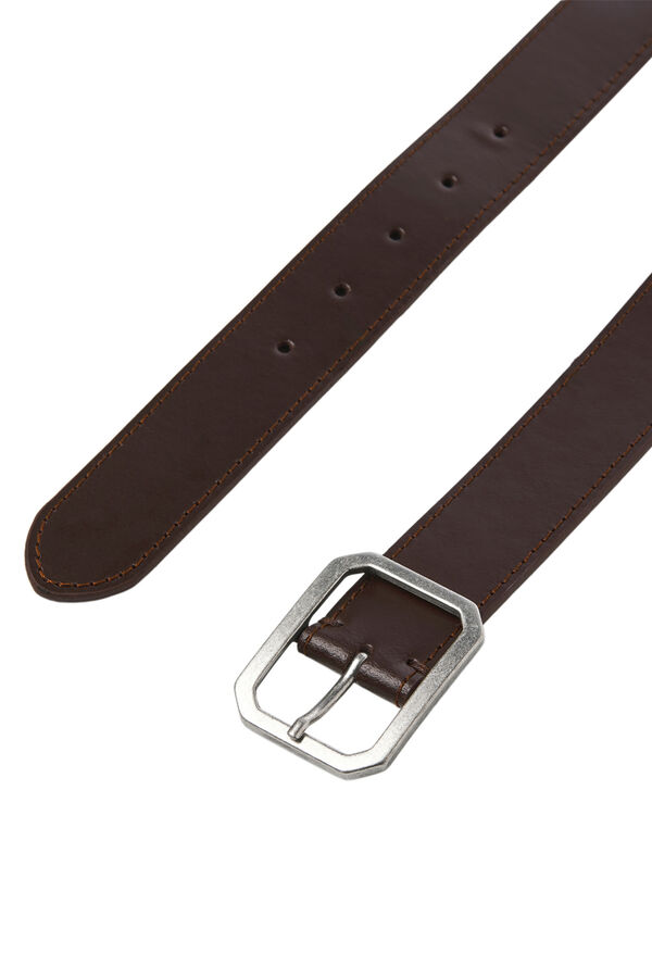 Jack & Jones Cinto com fivela de metal Castanho