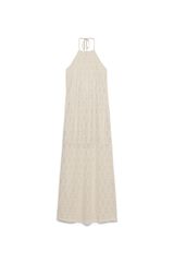Vero Moda Vestido comprido gola halter Tostado