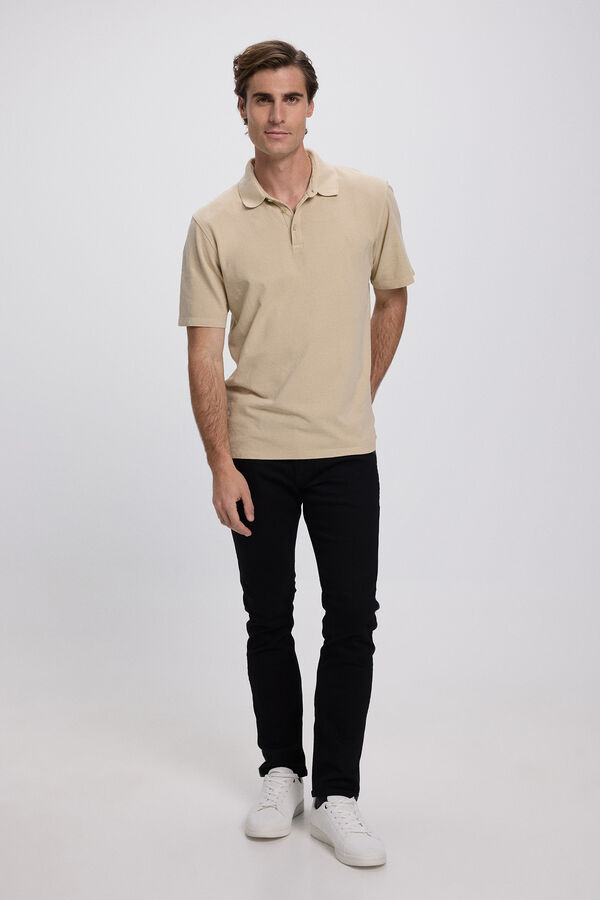 Jack & Jones Camisa pólo liso de regular fit Cinzento