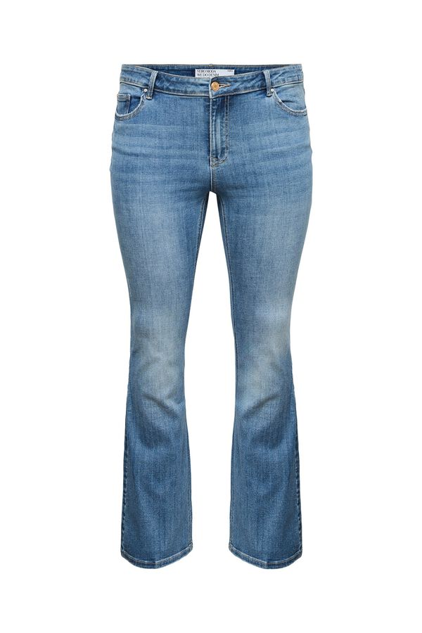 Vero Moda Curve Jeans flare subtis el&aacute;sticos Azul