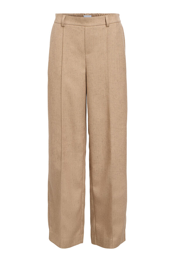 Object Calça de tweed de pernas largas Castanho