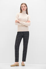 Cortefiel Skinny stretch trousers Printed white