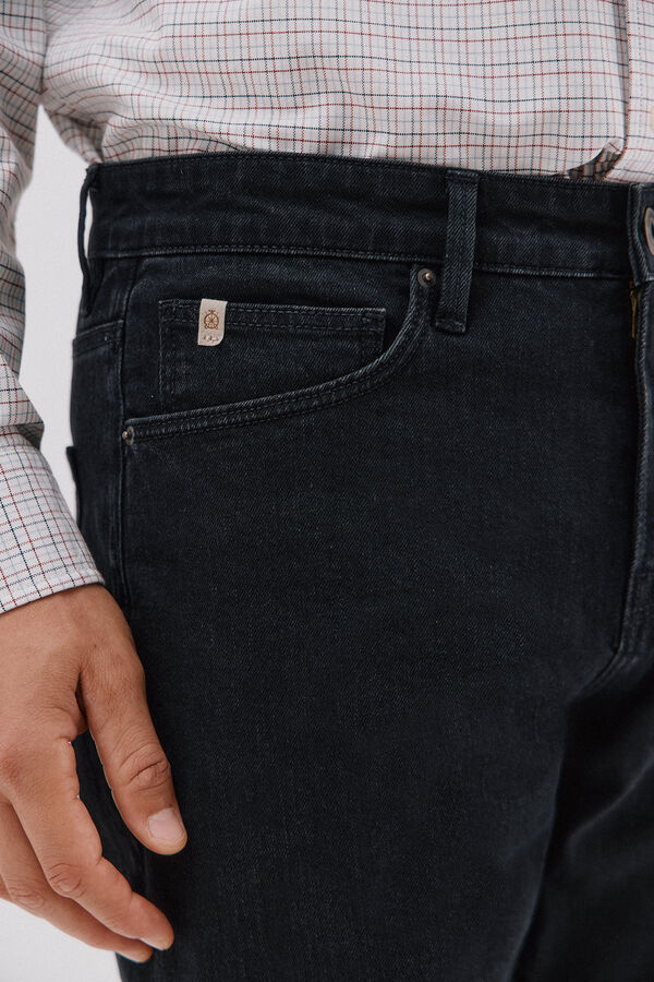Cortefiel Slim fit jeans Black