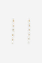 Cortefiel Pearl earrings Ivory