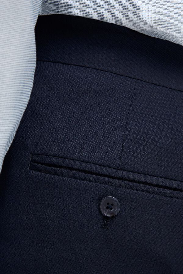 Selected Slim fit suit trousers made from recycled materials Navy