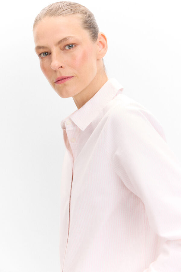 Cortefiel Sustainable COTTON SHIRT Pink