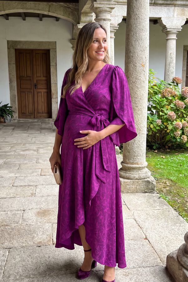 Pol&iacute;n Et Moi Villa long dress Lilac