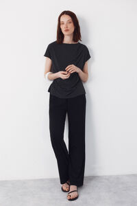 Cortefiel Pleated short sleeve top