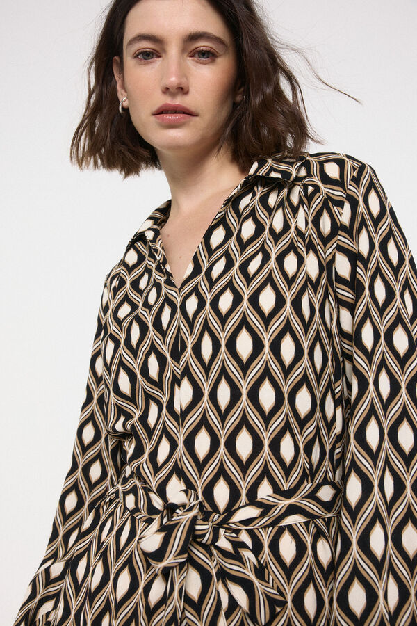 Vero Moda Vestido camiseiro midi Preto