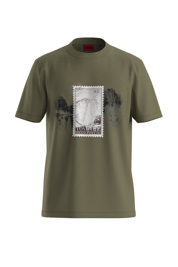 HUGO T-shirt de manga curta Verde