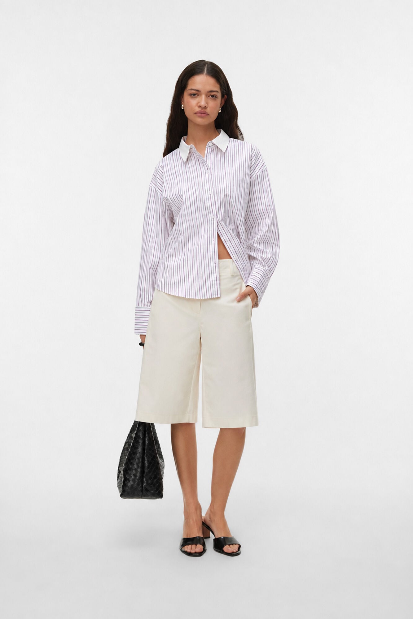 Vero Moda Camisa de riscas corte folgado