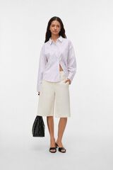 Vero Moda Striped relaxed fit shirt White