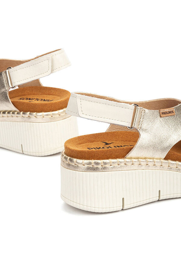 Pikolinos Women's wedge sandals with adhesive fastening White