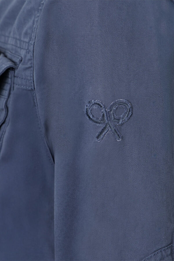 Silbon Patched parka Navy