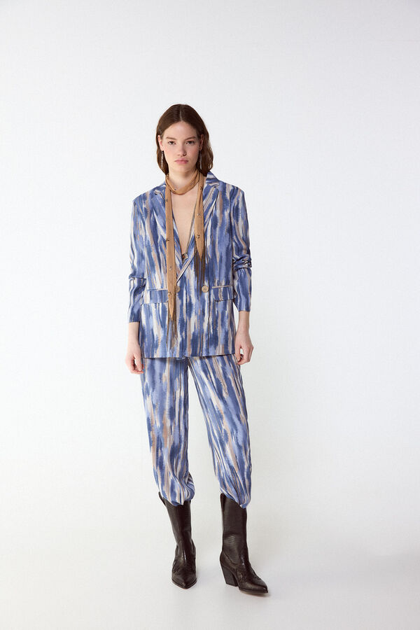 Slowlove Chaqueta blazer estampada Azul