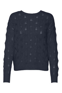 Cortefiel Jersey-knit jumper with openwork details  Navy