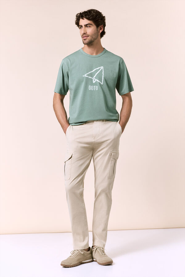 OOTO T-shirt com logo grande Verde