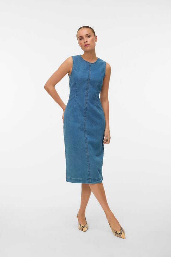 Vestido midi denim
