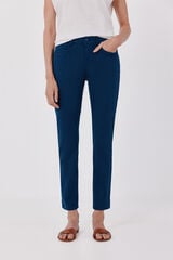 Cortefiel Coloured cropped skinny jeans Navy
