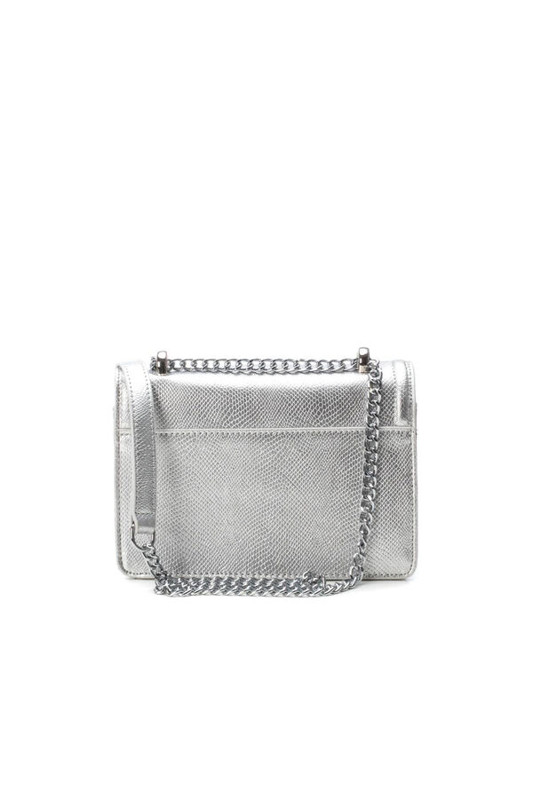 XTI Metallic chain small bag Grey