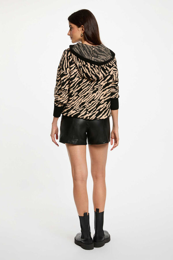 Morgan Camisola curto com capuz Preto