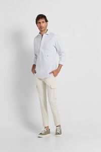 Cortefiel Stone casual cargo trousers Ivory